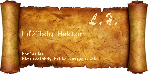 Lábdy Hektor névjegykártya